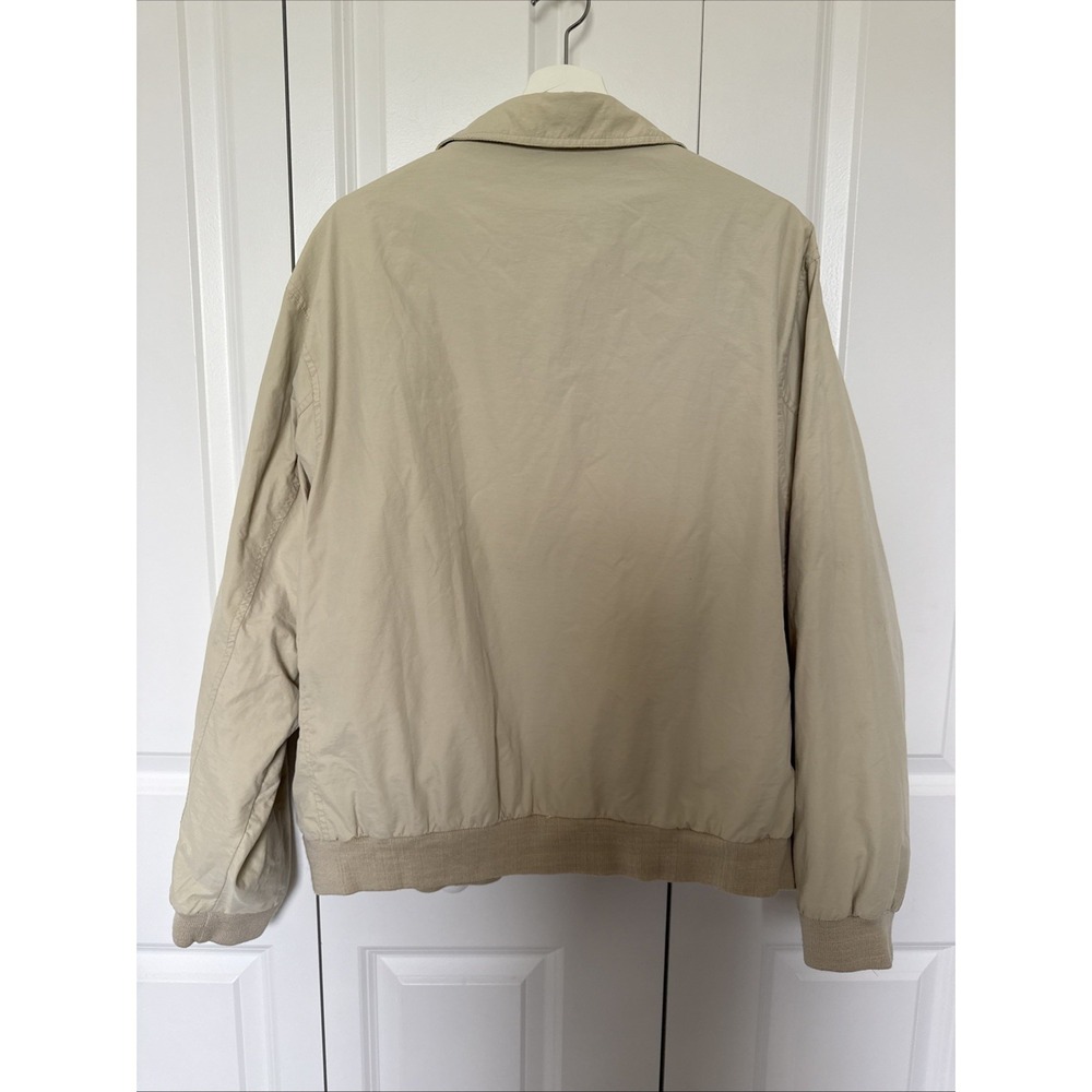 Vintage Hartwell Viasport Beige Windbreaker Bomber Jacket Sz L Nautical - Picture 5 of 8